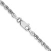 Lex & Lu 14k White Gold 2.9mm D/C Rope Chain Necklace or Bracelet- 4 - Lex & Lu