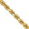 Lex & Lu 14k Yellow Gold 3mm D/C Rope Chain Necklace or Bracelet - Lex & Lu