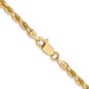 Lex & Lu 14k Yellow Gold 3mm D/C Rope Chain Necklace or Bracelet- 4 - Lex & Lu