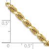 Lex & Lu 14k Yellow Gold 3.5mm D/C Rope Chain Necklace or Bracelet- 5 - Lex & Lu