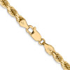 Lex & Lu 14k Yellow Gold 5mm D/C Rope Chain Necklace or Bracelet w/Lobster Clasp- 4 - Lex & Lu