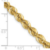 Lex & Lu 14k Yellow Gold 6mm Handmade Regular Rope Chain Necklace or Bracelet- 5 - Lex & Lu