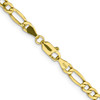 Lex & Lu 10k Yellow Gold 4.75mm Semi Solid Figaro Chain Necklace or Bracelet- 4 - Lex & Lu