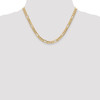 Lex & Lu 10k Yellow Gold 6mm Semi Solid Figaro Chain Necklace or Bracelet- 2 - Lex & Lu