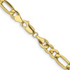 Lex & Lu 10k Yellow Gold 6mm Semi Solid Figaro Chain Necklace or Bracelet- 4 - Lex & Lu