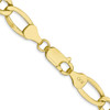 Lex & Lu 10k Yellow Gold 7.3mm Semi Solid Figaro Chain Necklace or Bracelet- 4 - Lex & Lu