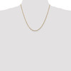 Lex & Lu 10k Yellow Gold 1.8mm D/C extra-Lite Rope Chain Necklace or Bracelet- 2 - Lex & Lu