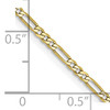 Lex & Lu 10k Yellow Gold 1.75mm Polished Figaro Chain Necklace or Bracelet- 5 - Lex & Lu