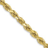 Lex & Lu 10k Yellow Gold 3.2mm Handmade D/C Rope Chain Necklace or Bracelet - Lex & Lu