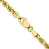 Lex & Lu 10k Yellow Gold 3.5mm Handmade D/C Rope Chain Necklace or Bracelet- 4 - Lex & Lu