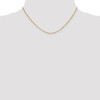 Lex & Lu 18k Yellow Gold 1.00mm D/C Spiga Chain Necklace- 2 - Lex & Lu