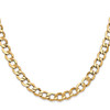 Lex & Lu 14k Yellow Gold 6.0mm Semi Solid Curb Link Chain Necklace or Bracelet- 3 - Lex & Lu