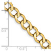 Lex & Lu 14k Yellow Gold 6.0mm Semi Solid Curb Link Chain Necklace or Bracelet- 5 - Lex & Lu