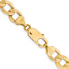 Lex & Lu 14k Yellow Gold 8.0mm Semi Solid Curb Link Chain Necklace or Bracelet- 4 - Lex & Lu