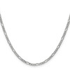 Lex & Lu 14k White Gold 2.5mm Figaro Chain Necklace or Bracelet- 3 - Lex & Lu