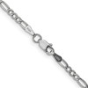 Lex & Lu 14k White Gold 2.5mm Figaro Chain Necklace or Bracelet- 4 - Lex & Lu