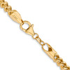 Lex & Lu 14k Yellow Gold 3.7mm Hollow Franco Chain Necklace- 4 - Lex & Lu