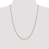 Lex & Lu 14k Yellow Gold 1.5mm Hollow Round Box Chain Necklace- 2 - Lex & Lu