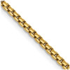 Lex & Lu 14k Yellow Gold 1.75mm Hollow Round Box Chain Necklace - Lex & Lu