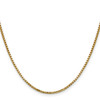 Lex & Lu 14k Yellow Gold 1.75mm Hollow Round Box Chain Necklace- 3 - Lex & Lu