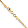 Lex & Lu 14k Yellow Gold 1.75mm Hollow Round Box Chain Necklace- 4 - Lex & Lu