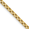 Lex & Lu 14k Yellow Gold 2.45mm Hollow Round Box Chain Necklace - Lex & Lu