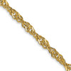 Lex & Lu 14k Yellow Gold 2.75mm Lightweight Singapore Chain Necklace - Lex & Lu