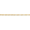 Lex & Lu 14k Yellow Gold 2.75mm Lightweight Singapore Chain Necklace- 3 - Lex & Lu