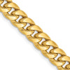 Lex & Lu 14k Yellow Gold Hollow Miami Cuban Chain Necklace or Bracelet LAL92536 - Lex & Lu