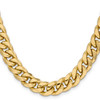 Lex & Lu 14k Yellow Gold Hollow Miami Cuban Chain Necklace or Bracelet LAL92539- 3 - Lex & Lu