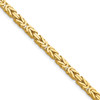 Lex & Lu 14k Yellow Gold 4mm Byzantine Chain Necklace or Bracelet - Lex & Lu