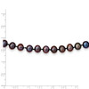 Lex & Lu 14k Yellow Gold 6-7mm Black FW Cultured Near Round Pearl Necklace- 3 - Lex & Lu