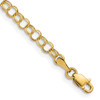 Lex & Lu 14k Yellow Gold Solid Double Link Charm Bracelet - Lex & Lu