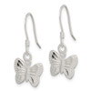 Lex & Lu Sterling Silver Polished Butterfly Earrings - 2 - Lex & Lu