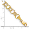 Lex & Lu 14k Yellow Gold Solid Triple Link Charm Bracelet LAL92604- 3 - Lex & Lu