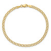 Lex & Lu 14k Yellow Gold 3.5mm Solid Double Link Charm Bracelet LAL92612- 4 - Lex & Lu