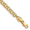 Lex & Lu 14k Yellow Gold 3.75mm Solid Double Link Charm Bracelet - Lex & Lu