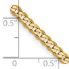 Lex & Lu 14k Yellow Gold 2.4mm Beveled Curb Chain Necklace or Bracelet- 5 - Lex & Lu