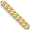 Lex & Lu 14k Yellow Gold 3.9mm Beveled Curb Chain Necklace or Bracelet - Lex & Lu