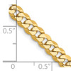 Lex & Lu 14k Yellow Gold 4.6mm Beveled Curb Chain Necklace or Bracelet- 5 - Lex & Lu