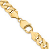Lex & Lu 14k Yellow Gold 9.5mm Beveled Curb Chain Necklace or Bracelet- 4 - Lex & Lu