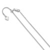 Lex & Lu Sterling Silver Adjustable Box Chain Necklace LAL92652 - Lex & Lu