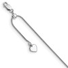 Lex & Lu Sterling Silver Adjustable Snake Chain Necklace or Anklet - Lex & Lu