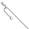 Lex & Lu Sterling Silver Adjustable Box Chain Necklace or Anklet - Lex & Lu