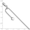 Lex & Lu Sterling Silver Adjustable Box Chain Necklace or Anklet- 3 - Lex & Lu