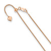 Lex & Lu Sterling Silver Rose Gold-plated D/C Adj. Spiga Chain Necklace - Lex & Lu