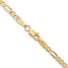 Lex & Lu 14k Yellow Gold 3.00mm Flat Figaro Chain Necklace or Bracelet- 4 - Lex & Lu