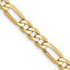 Lex & Lu 14k Yellow Gold 4.75mm Flat Figaro Chain Necklace or Bracelet - Lex & Lu