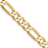 Lex & Lu 14k Yellow Gold 6.25mm Flat Figaro Chain Necklace or Bracelet - Lex & Lu