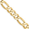 Lex & Lu 14k Yellow Gold 10mm Flat Figaro Chain Necklace or Bracelet - Lex & Lu